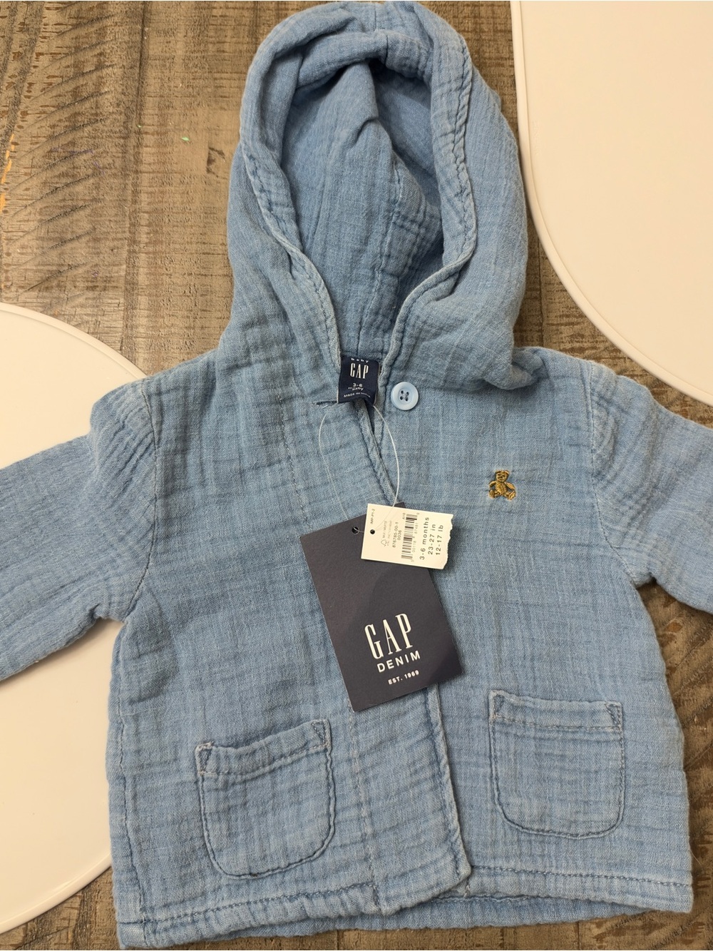 GAP Kids Light Blue Hooded Jacket